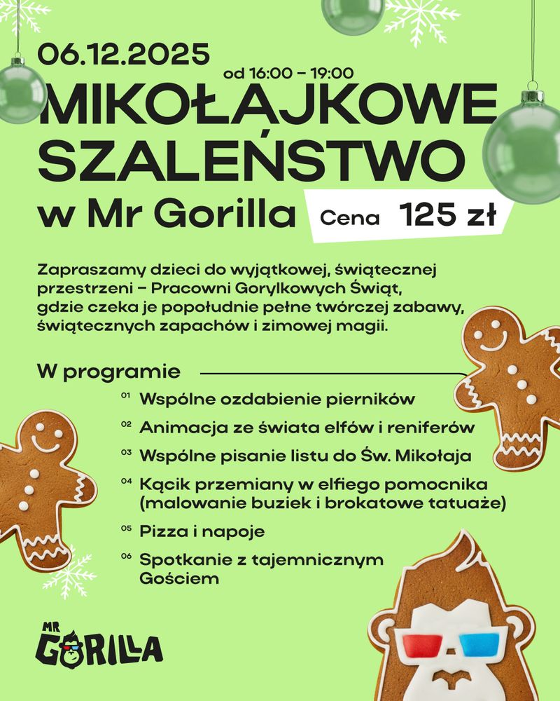Mikołajkowe Szaleństwo w Mr Gorilla